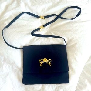 Nancy Bacich Black Material Shoulder Bag Rare